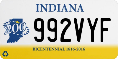 IN license plate 992VYF