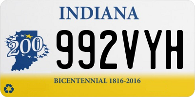 IN license plate 992VYH