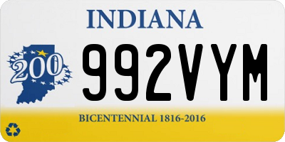 IN license plate 992VYM