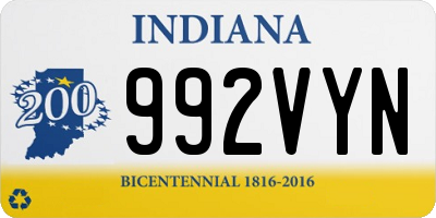 IN license plate 992VYN