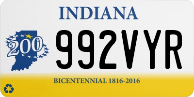 IN license plate 992VYR