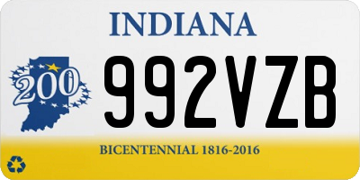 IN license plate 992VZB