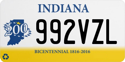 IN license plate 992VZL