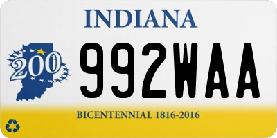 IN license plate 992WAA