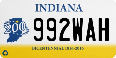 IN license plate 992WAH