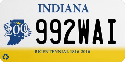 IN license plate 992WAI