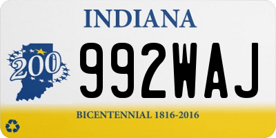 IN license plate 992WAJ