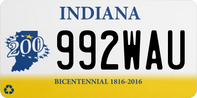 IN license plate 992WAU