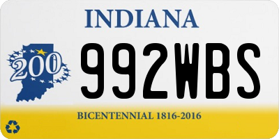 IN license plate 992WBS