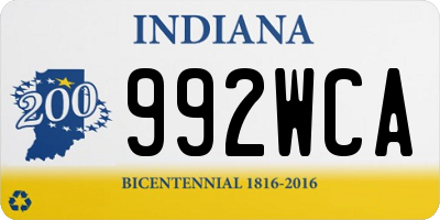 IN license plate 992WCA