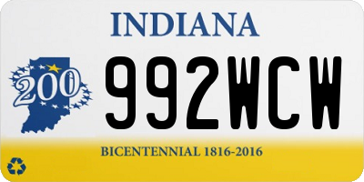IN license plate 992WCW