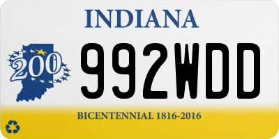 IN license plate 992WDD