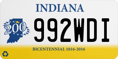 IN license plate 992WDI