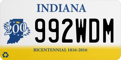 IN license plate 992WDM