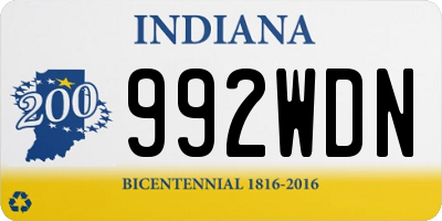 IN license plate 992WDN