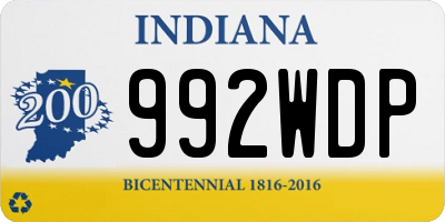 IN license plate 992WDP