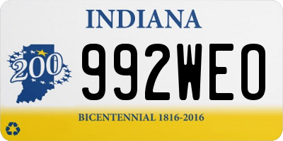IN license plate 992WEO