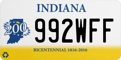 IN license plate 992WFF
