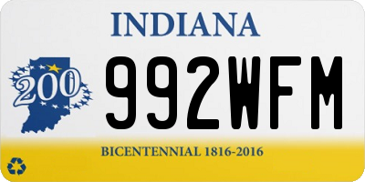 IN license plate 992WFM