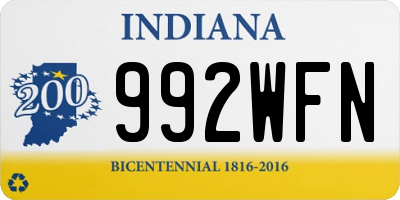 IN license plate 992WFN