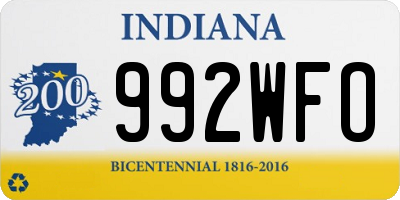 IN license plate 992WFO