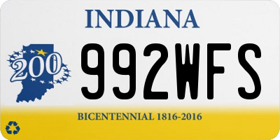 IN license plate 992WFS