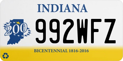 IN license plate 992WFZ