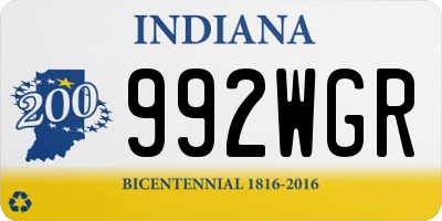 IN license plate 992WGR