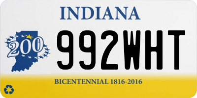 IN license plate 992WHT