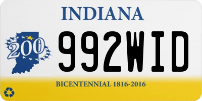 IN license plate 992WID