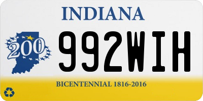 IN license plate 992WIH