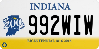 IN license plate 992WIW