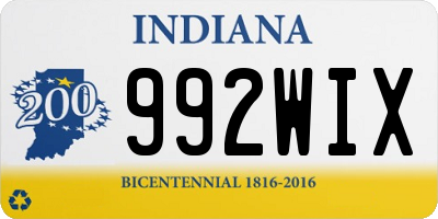 IN license plate 992WIX