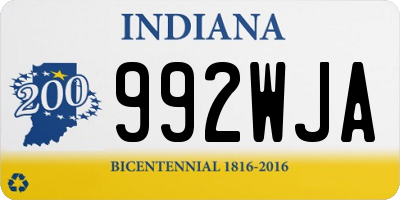 IN license plate 992WJA