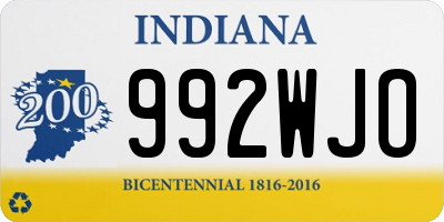 IN license plate 992WJO
