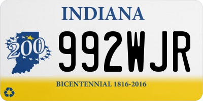 IN license plate 992WJR