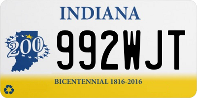 IN license plate 992WJT