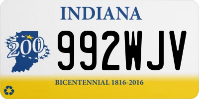 IN license plate 992WJV