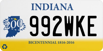 IN license plate 992WKE