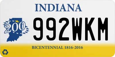 IN license plate 992WKM