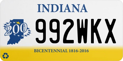 IN license plate 992WKX