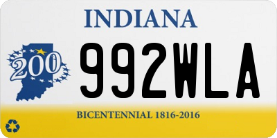 IN license plate 992WLA