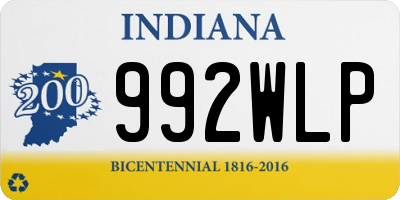 IN license plate 992WLP