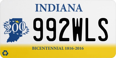 IN license plate 992WLS