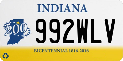 IN license plate 992WLV