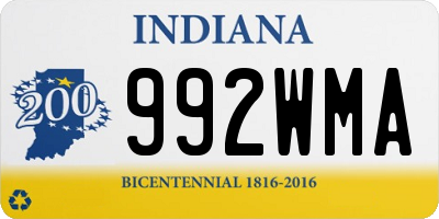 IN license plate 992WMA