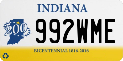 IN license plate 992WME