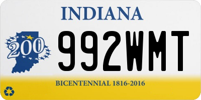 IN license plate 992WMT