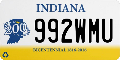 IN license plate 992WMU