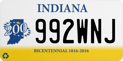 IN license plate 992WNJ